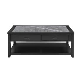 Garvine - Sintered Stone Coffee Table - Black