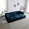 Comfortable Deep Seat Reversible Modular 6 Seater Sectional Super Soft Sofa U Shaped Sectional Couch with 3 Ottomans