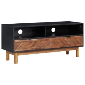 TV Stand 39.4"x13.8"x17.7" Solid Wood Acacia and MDF