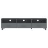 TV Stand HAMAR Dark Gray 62.2"x15.7"x15.7" Solid Wood Pine