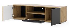 Auris tv stand 150 / 59,1 in artisan oak / black matt