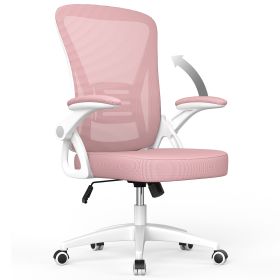 Ergonomic Office Mesh Chair, Liftable High Back Gaming Chair with Lumbar Support, Swivel Desk Chair Seat Depth Adjustable Home (Color: Pink)