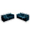 2 - Piece Living Room Set , 2 Pieces Upholstered Loveseat and Couch for Home Office Lounge, Sofa Set of 2